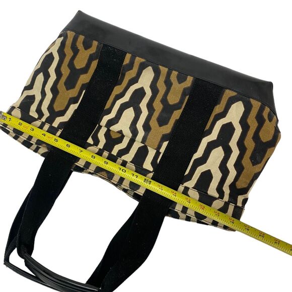 Tory Burch Ella Exotic Geometric Print Fabric Tote Hand Bag  Purse Shoulder Bag - Picture 11 of 15